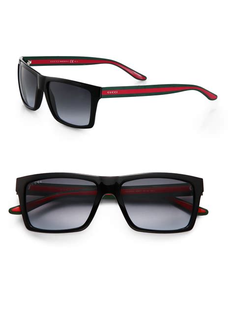 gucci 60mm embellished rectangular sunglasses|Gucci rectangular sunglasses men.